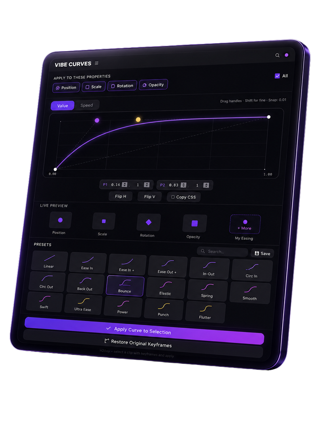 Vibe Curves for Adobe Premiere Pro
